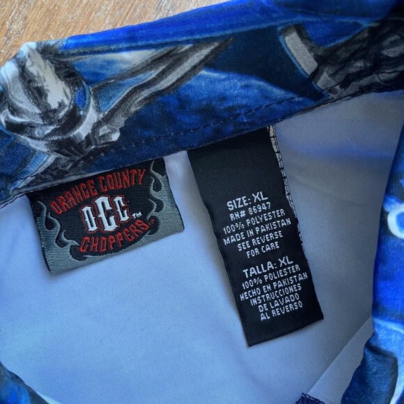 Orange County Choppers All Over Print Y2K 2000s Shirt - Picture 2 of 4